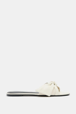 SANDALIA PLANA LAZO PIEL / Blanco Crudo - Zara фото 3