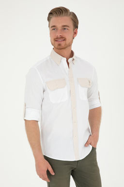 U. S. Polo Assn / Мужская рубашка с длинным рукавом Stone - U.s. polo assn фото 3