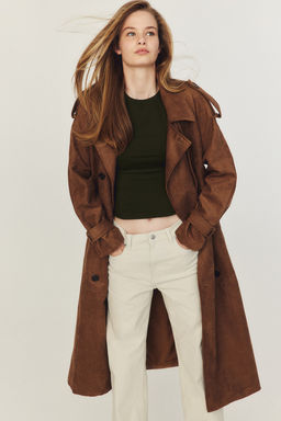 Pantalon amplio de sarga