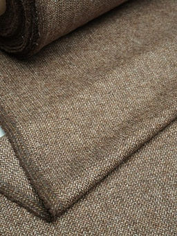 Шерсть пальтово-костюмная Твид Мелкая елочка цв.бежево-коричневый, ш.1.5м, шерсть-40%, п/э-60%