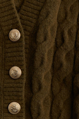 Cardigan en punto trenzado - H&m фото 7