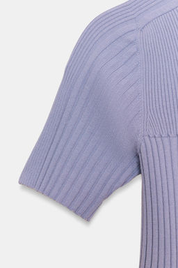 TOP CROP PUNTO RIB / Lila - Zara фото 4