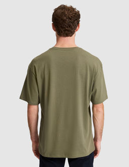 Haki Comfort Fit Bisiklet Yaka Ti__rt