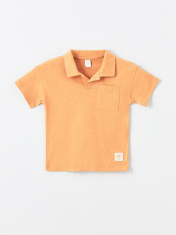 Resort Yaka K?sa Kollu Bask?l? Erkek Bebek Ti??rt