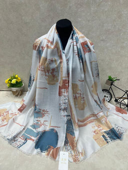 Легкий платок на голову и шею, мультицвет