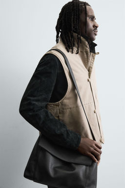 RELAXED FIT PUFFER GILET - Zara фото 4