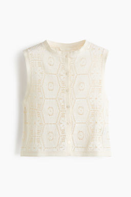 Top efecto crochet con botones