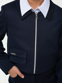 Синий жакет для девочки Mooriposh, модель 0722