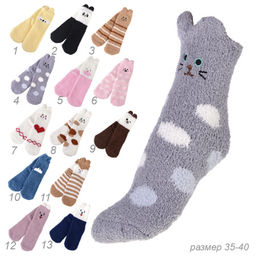 Носки женские флисовые р. 35-40 / MNZ-16 /уп 12/ микс