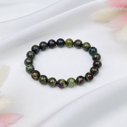 Браслет из зеленой Яшмы (Кровь дракона) 18,5 см