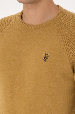 Erkek Regular Fit Bisiklet Yaka Hardal Kazak - U.s. polo assn фото 7