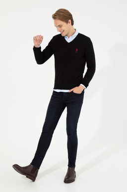 Мужской черный трикотажный свитер Basic - U.s. polo assn фото 14