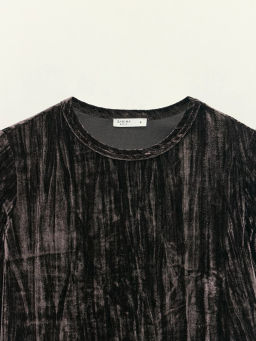 Футболка с коротким рукавом из бархата / Zarina