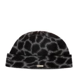 Шапка SEEBERGER арт. 18434-0 BOILED WOOL BEANIE (черный / серый)
