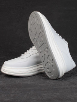 05-PDD181-1 WHITE Кроссовки женские (натуральная кожа)