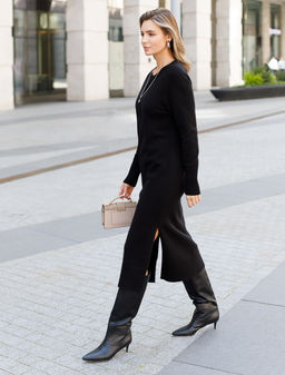 Платье Vilatte из пряжи с кашемиром чёрный  фото 3