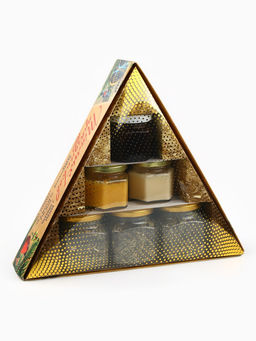 Подарочный новогодний набор Советский: чай травяной 25 г ? 3 шт., варенье с шишками 100 мл., крем-мёд 120 г ? 2 шт. - Фабрика счастья фото 6