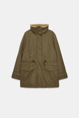PARKA WITH FAUX FUR LINING - Zara фото 8