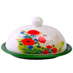 60280 Масленка с крышкой 17,8х13,3х9,8см 2пр Цветущие Маки LR (х24) - Mayer&boch фото 3