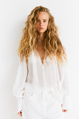 Blusa con mangas globo - H&m фото 4