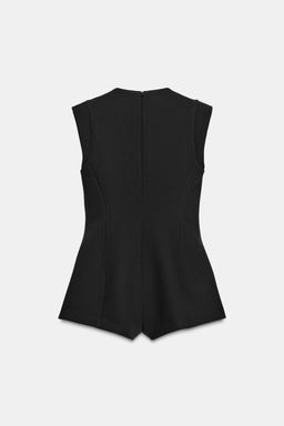 SHORT PLAYSUIT WITH RHINESTONE BUTTONS - Zara фото 6