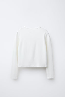 PRINTED RIBBED T-SHIRT - Zara фото 3