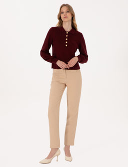 Vi_ne Slim Fit Polo Yaka Kazak