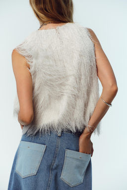 FRINGED CROP TOP - Zara фото 4
