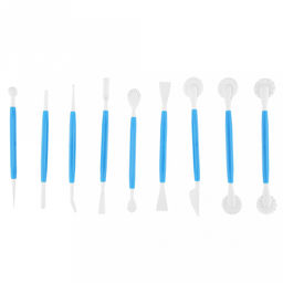 Инструмент для моделирования кондитерских украшений Модельер 9 предметов, 15-16,7см, двухсторонние наконечники, пластик, цвета микс, в блистере (Китай) - Домашняя мода фото 9