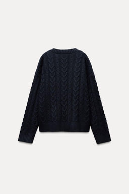 CABLE-KNIT CARDIGAN - Zara фото 3
