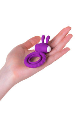 Эрекционное кольцо на пенис JOS GOOD BUNNY, силикон, фиолетовый, 9 см  фото 7