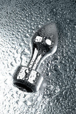 Анальная втулка Metal by TOYFA, металл, серебряная, с чёрным кристаллом, 10,8 см, 4 см, 200 г  фото 10