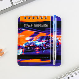 Набор Будь первым блокнот А7, 32 листа, мини-ручка синяя паста, пишущий узел 0.5 мм