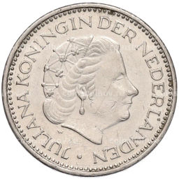 Монета 1 гульден 1973 года Нидерланды