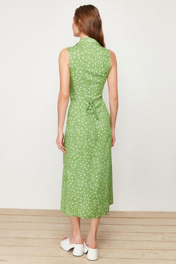 TRENDYOLMILLA K?rm?z? Cicekli Viskon Midi Dokuma Elbise TWOSS24EL00515  фото 6