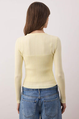 Trendyolmilla Bordo Fitilli Bisiklet Yaka Triko H?rka-Bluz Tak?m TWOAW26HI00003  фото 16