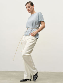 Футболка из льна 2882 голубая