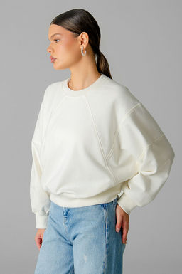 Арт. 15110/3 Свитшот женский укороченный one size (42-50) Цвет:молочный - Калинка фото 16