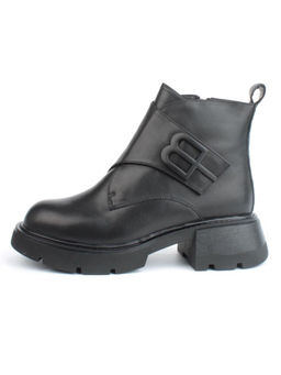 04-M3-L857 BLACK Ботинки зимние женские (натуральная кожа, натуральный мех)