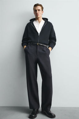 LIMITED EDITION 100% WOOL STRAIGHT-LEG TROUSERS - Zara фото 5