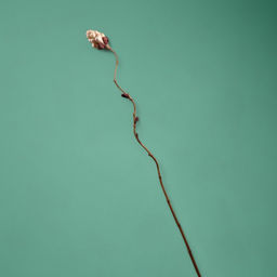 Сухоцвет на бамбуковом стебле, 150 см, белый