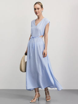 Платье миди из жатой вискозы / Zarina  фото 7