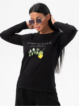 Лонгслив Лимон женский черный - София фото 9