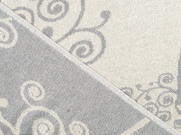 Плед хлопковый 140*200 жаккард 4/01 цвет белый с серым