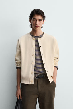 JERSEY RELAXED FIT EFECTO PELO / Gris - Zara фото 2