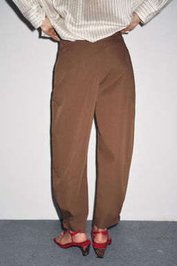 ZW COLLECTION DARTED TROUSERS WITH BELT LOOPS - Zara фото 3