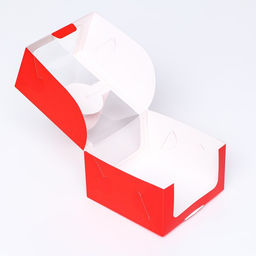 Коробка под бенто-торт с окном, алый, 14 х 14 х 8 см - UPAK LAND фото 4