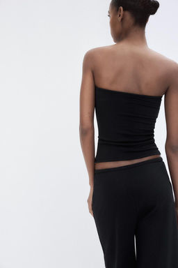 TEXTURED BANDEAU TOP - Zara фото 5