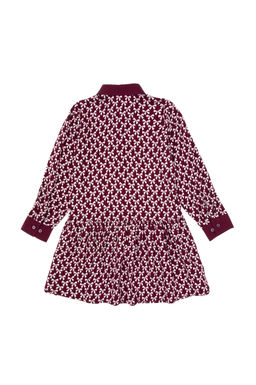 K_z _ocuk Bordo Dokuma Elbise - U.s. polo assn фото 7