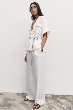 BELTED SAFARI SHIRT